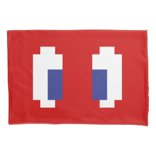 8-Bit-Pixel-Manga-Augen Kissenbezug