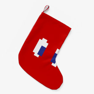 8-Bit-Pixel-Manga-Augen Kleiner Weihnachtsstrumpf