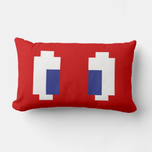 8-Bit-Pixel-Manga-Augen Lendenkissen