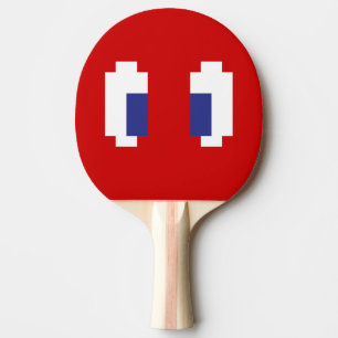 8 Bit Pixel Manga Augen Tischtennis Schläger