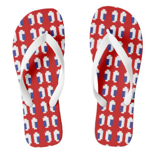8 Bit Pixel Manga Eyes Flip Flops