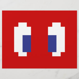 8 Bit Pixel Manga Eyes Flyer