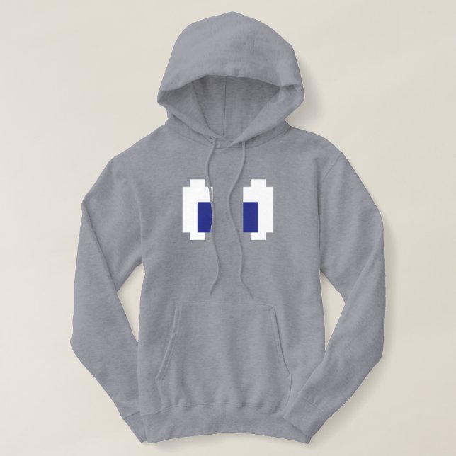 8 Bit Pixel Manga Eyes Hoodie (Design vorne)