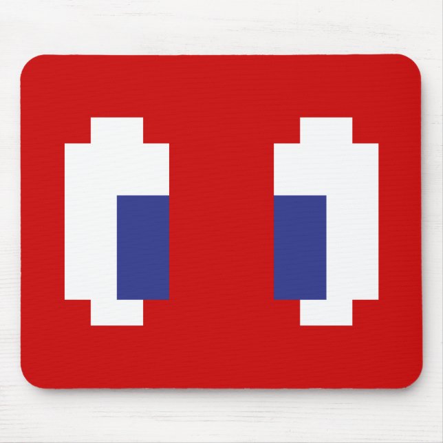 8 Bit Pixel Manga Eyes Mousepad (Vorne)