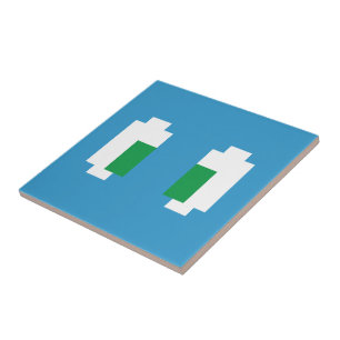 8 Bit Pixel Manga Grüne Augen Fliese