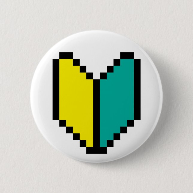 8 Bit Pixel Wakaba / Shoshinsha Mark Button (Vorderseite)