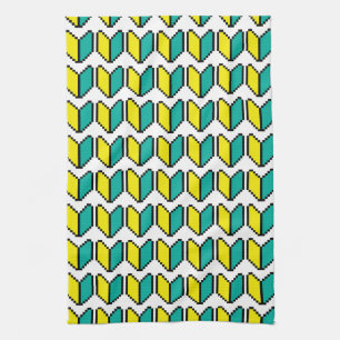 8 Bit Pixel Wakaba / Shoshinsha Mark Geschirrtuch