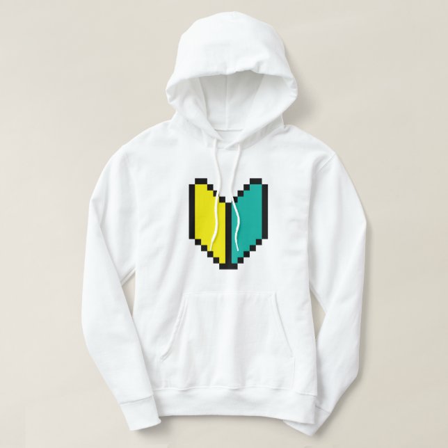 8 Bit Pixel Wakaba / Shoshinsha Mark Hoodie (Design vorne)