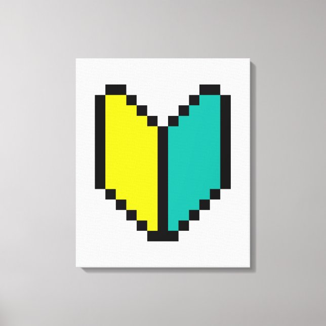 8 Bit Pixel Wakaba / Shoshinsha Mark Leinwanddruck (Vorderseite)
