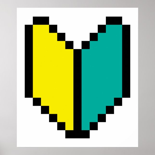 8 Bit Pixel Wakaba / Shoshinsha Mark Poster (Vorne)