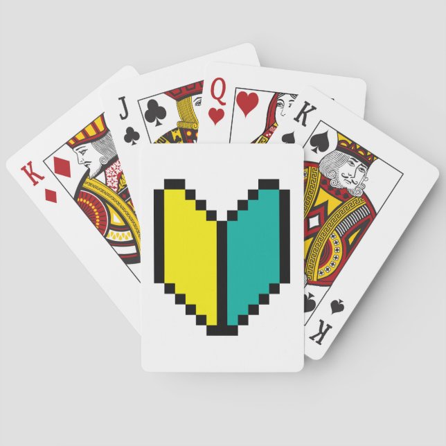 8 Bit Pixel Wakaba / Shoshinsha Mark Spielkarten (Rückseite)