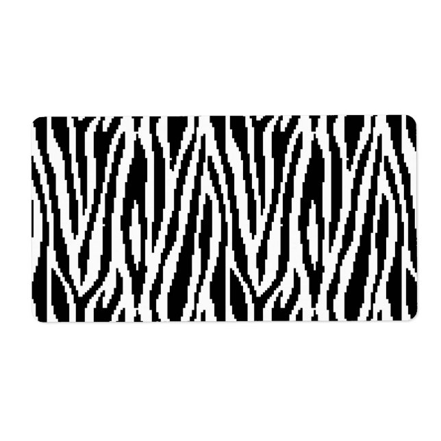 8 Bit Pixel Zebra Print Design Muster (Vorne)