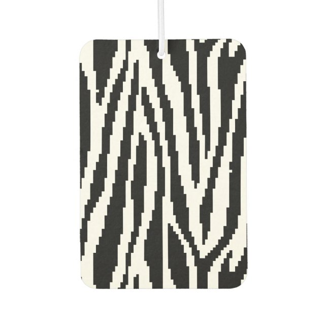 8 Bit Pixel Zebra Print Design Muster Autolufterfrischer (Vorderseite)