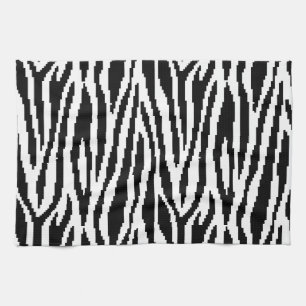 8 Bit Pixel Zebra Print Design Muster Handtuch