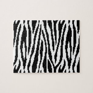8 Bit Pixel Zebra Print Design Muster Puzzle