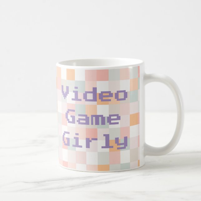 8-Bit-Regenbogen-Computermug für Videospiel-Mädche Kaffeetasse (Rechts)
