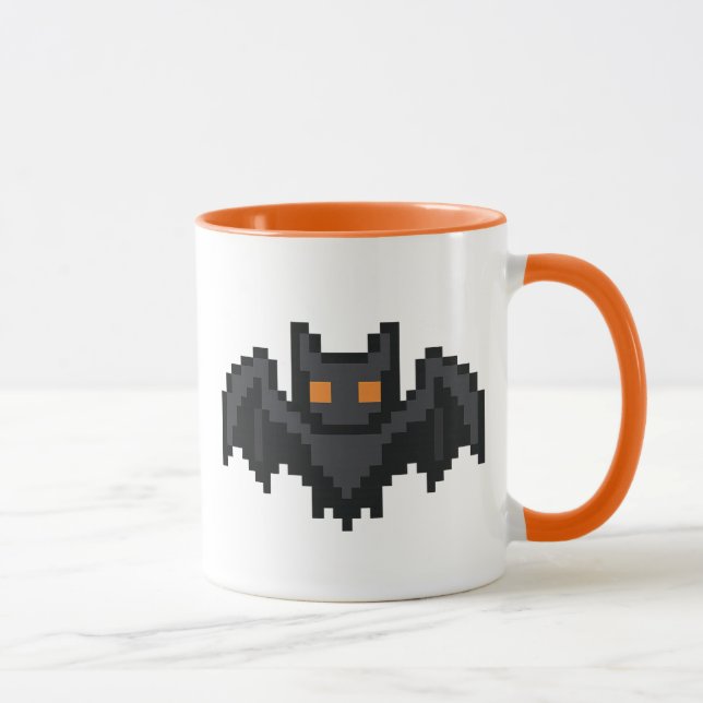 8-Bit-Retro-Fledermaus Tasse (Rechts)