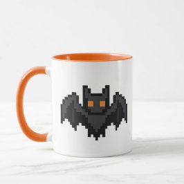8-Bit-Retro-Fledermaus Tasse