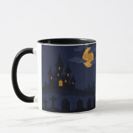 8-Bit Retro-Geisterburg Tasse