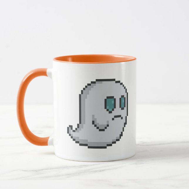 8-bit Retro Ghost Tasse (Links)
