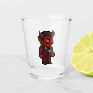 8-Bit Retro Teufel Schnapsglas