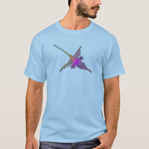 8 Bit Retro Video Game Nazca Lines Hummingbird T-Shirt