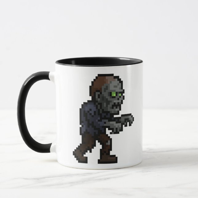 8-bit Retro Zombie Tasse (Links)
