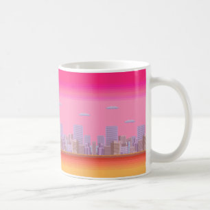 8-Bit-Skyline Tasse