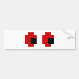 8 Bit Spooky Red Eyes Autoaufkleber