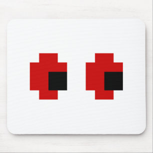 8 Bit Spooky Red Eyes Mousepad