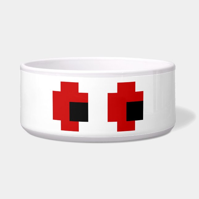 8 Bit Spooky Red Eyes Napf (Vorderseite)
