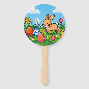 8-Bit süßer Osterhase/Kaninchen Fächer