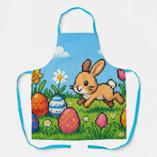 8-Bit süßer Osterhase/Kaninchen Schürze