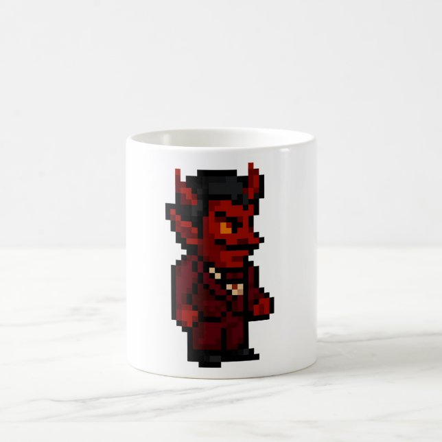 8-Bit-Teufel Kaffeetasse (Mittel)