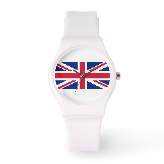 8 Bit Union Pixel Jack Armbanduhr (Vorderseite)