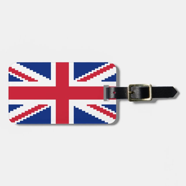 8 Bit Union Pixel Jack Gepäckanhänger (Vorderseite horizontal)