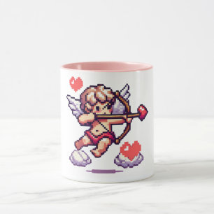 8-Bit Valentinstag Klassiker/Retro Cupid Tasse