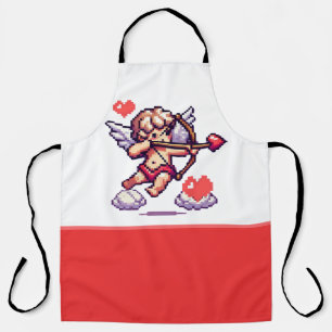 8-Bit Valentinstag Klassiker/Retro Cupido Schürze