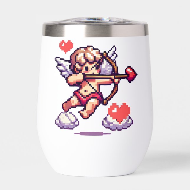 8 Bit Valentinstag Klassiker/Vintager Cupid (Vorderseite)