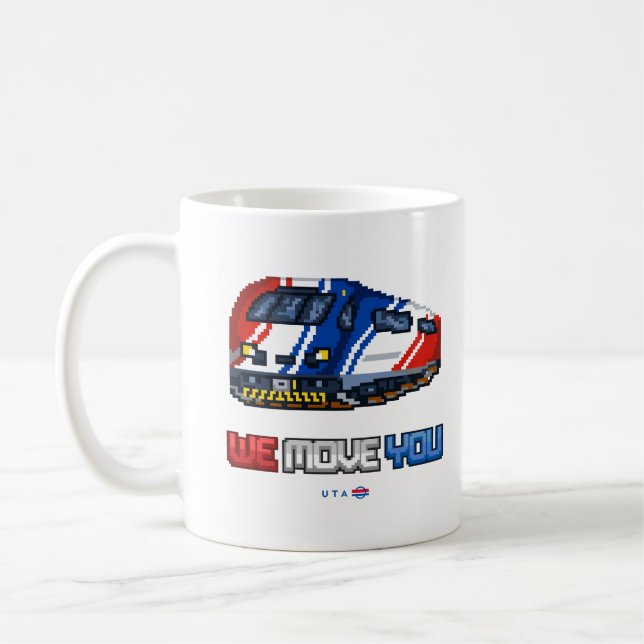 8-Bit We Move You FrontRunner-Tasse Kaffeetasse (Links)