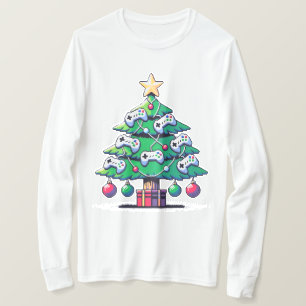 8-Bit Weihnachtsbaum - Retro Gamer Holiday Design T-Shirt