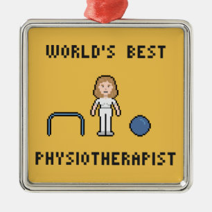 8 Bit Welt besten Physiotherapeuten Ornament