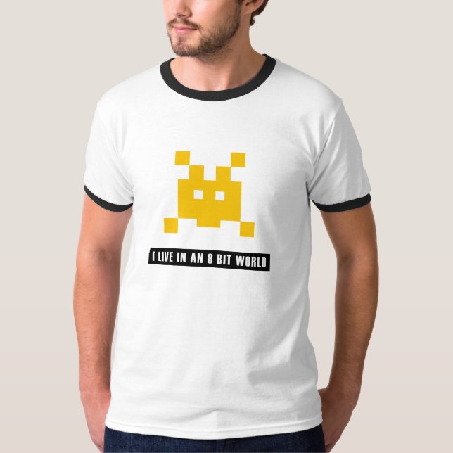 8 Bit-Welt T-Shirt (Vorderseite)