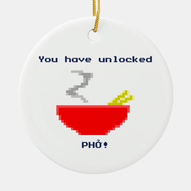 8-BitPho Keramik Ornament (Vorne)