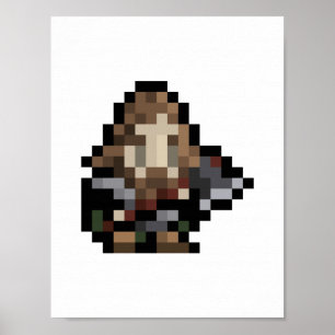 8-Bitpixel-Kunst-Plakat des zwerg-16x16 Poster