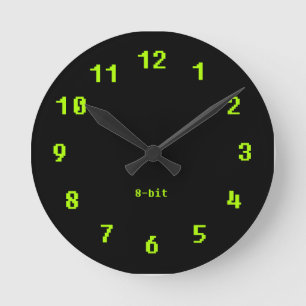 8-Bitpixel Runde Wanduhr