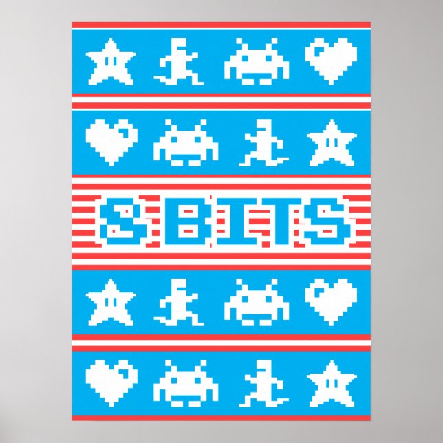 8 Bits Design, Arcade Video Game Poster (Vorne)