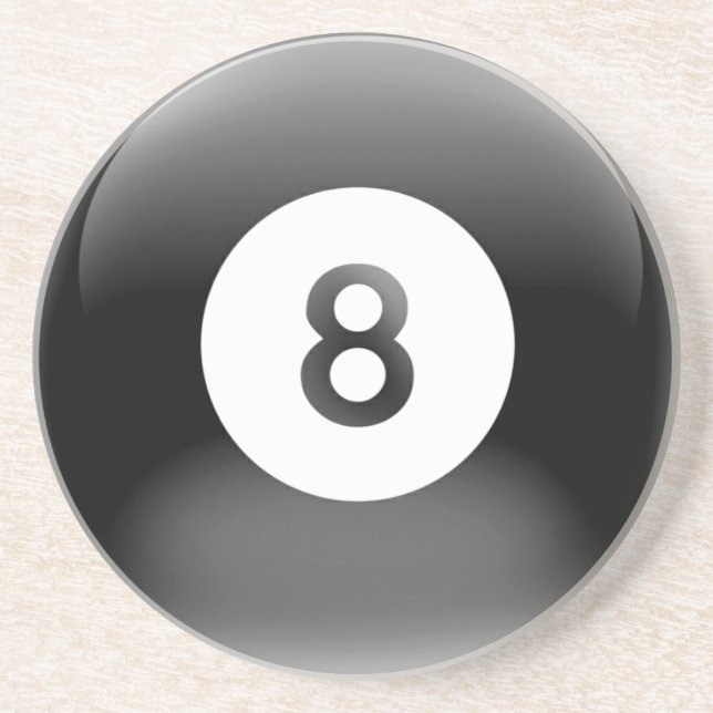 8 Black Ball Billiard Untersetzer (Vorne)