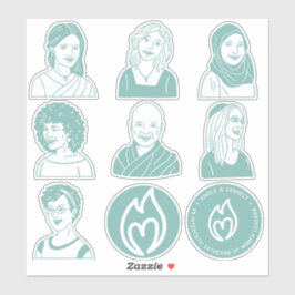 8" Blatt Türkiskleber Aufkleber