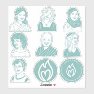 8" Blatt Türkiskleber Aufkleber